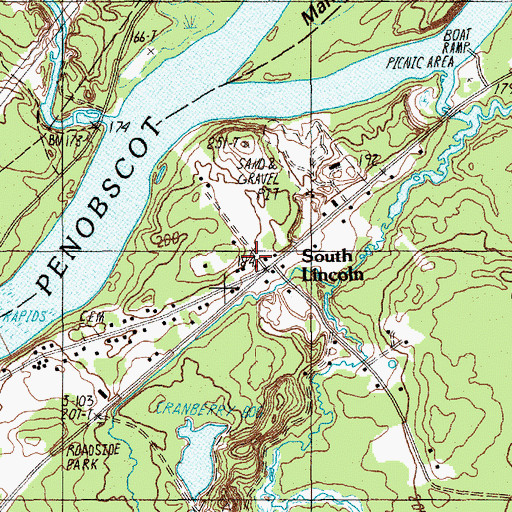 Topographic Map of South Lincoln, ME