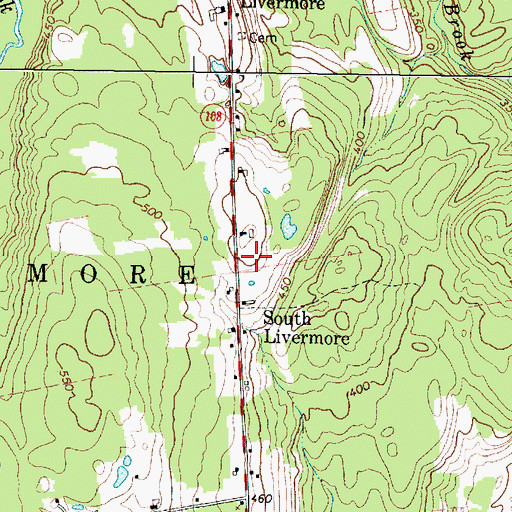 Topographic Map of South Livermore, ME