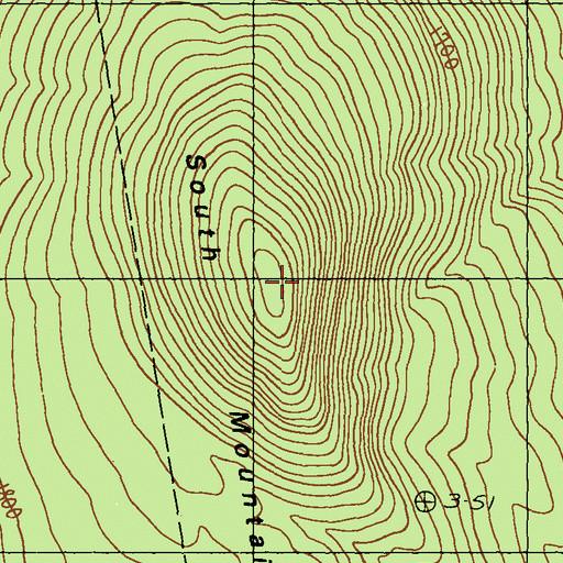 Topographic Map of South Mountain, ME