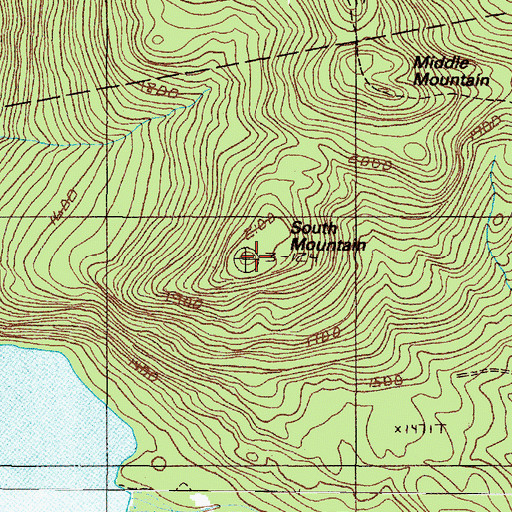 Topographic Map of South Mountain, ME