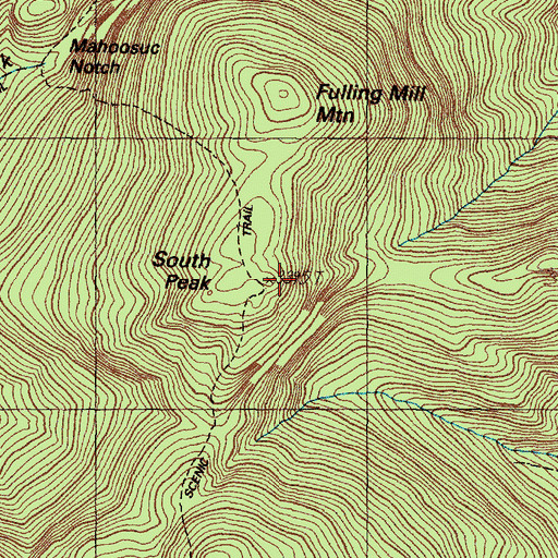 Topographic Map of South Peak, ME