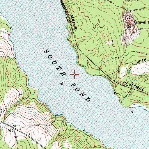 Topographic Map of South Pond, ME