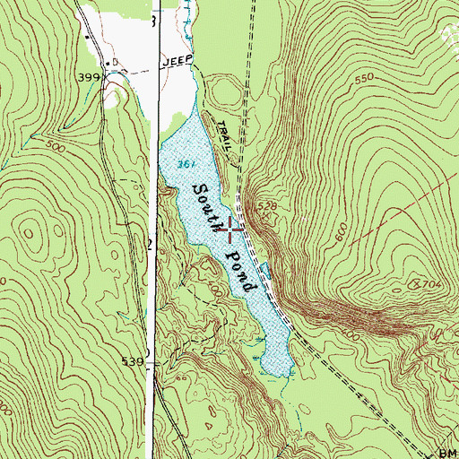 Topographic Map of South Pond, ME