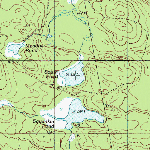 Topographic Map of South Pond, ME