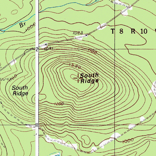 Topographic Map of South Ridge, ME