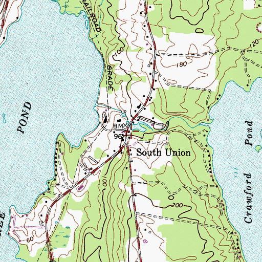 Topographic Map of South Union, ME