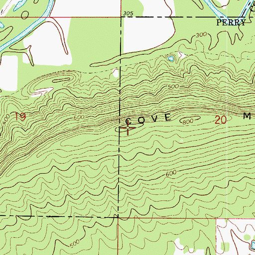 Topographic Map of Cove Mountain, AR