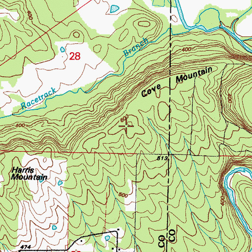 Topographic Map of Cove Mountain, AR