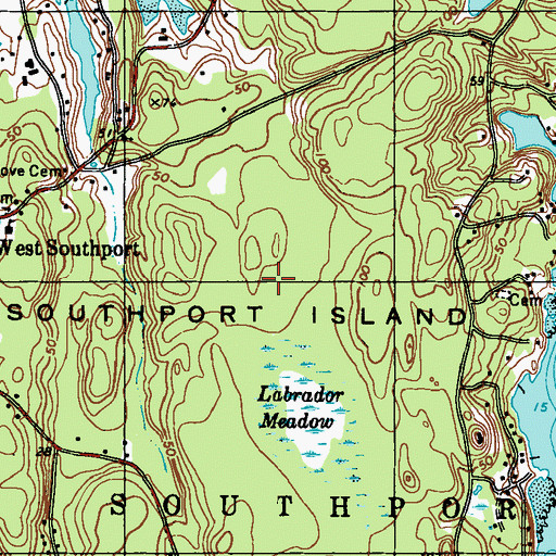 Topographic Map of Southport Island, ME