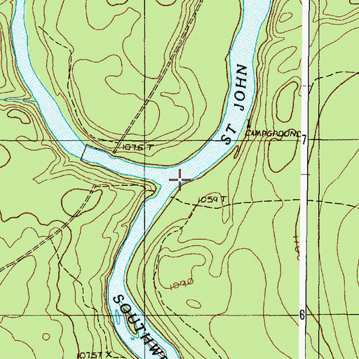 Topographic Map of Southwest Branch Saint John River, ME