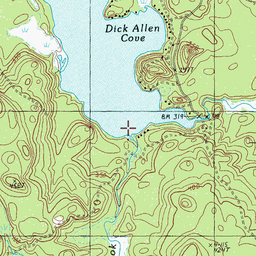 Topographic Map of Southwest Brook, ME