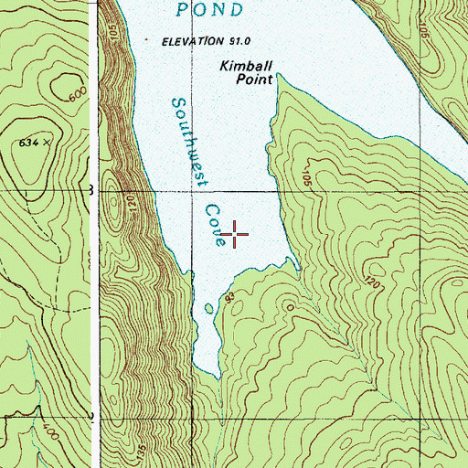 Topographic Map of Southwest Cove, ME