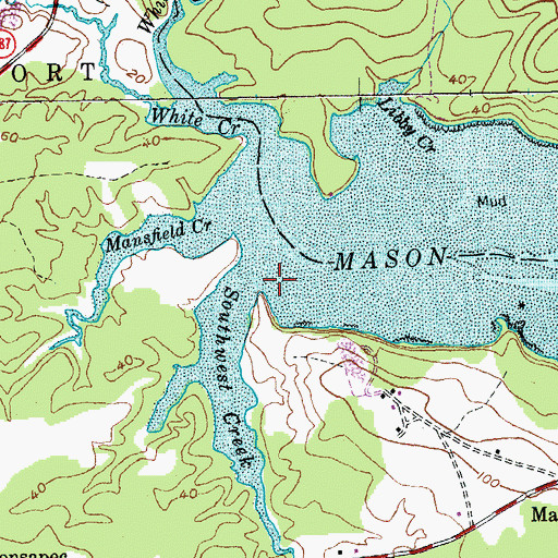 Topographic Map of Southwest Creek, ME