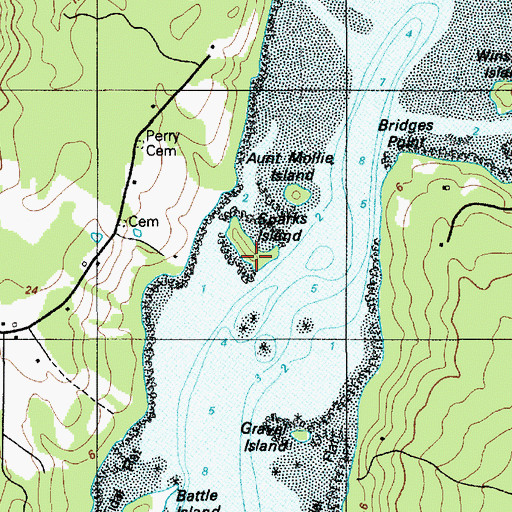 Topographic Map of Sparks Island, ME