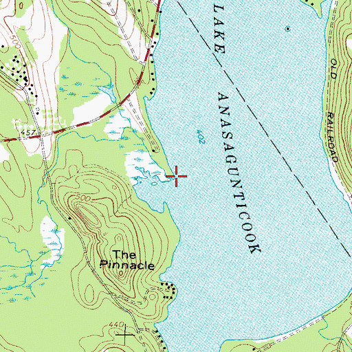 Topographic Map of Sparrow Brook, ME