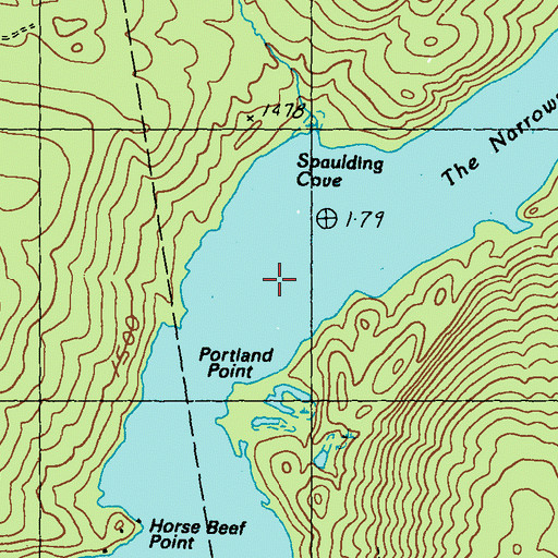 Topographic Map of Spaulding Cove, ME