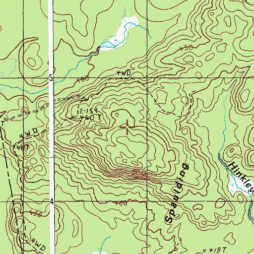 Topographic Map of Spaulding Ridge, ME