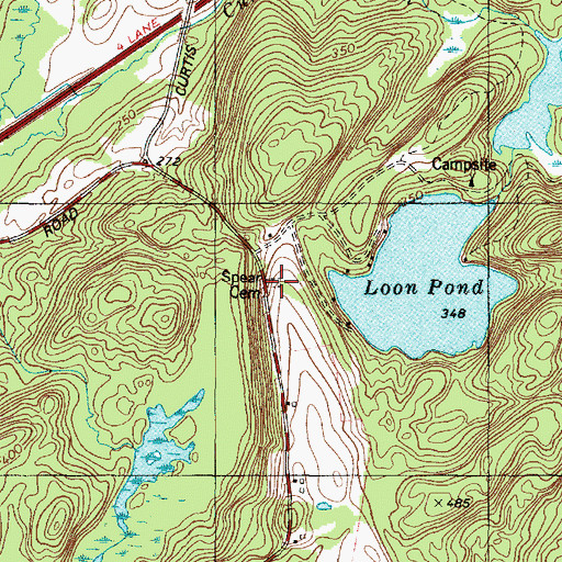 Topographic Map of Spear Cemetery, ME