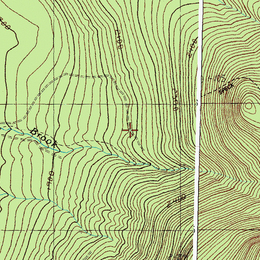Topographic Map of Speck Pond Trail, ME