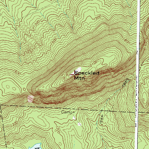 Topographic Map of Speckled Mountain, ME