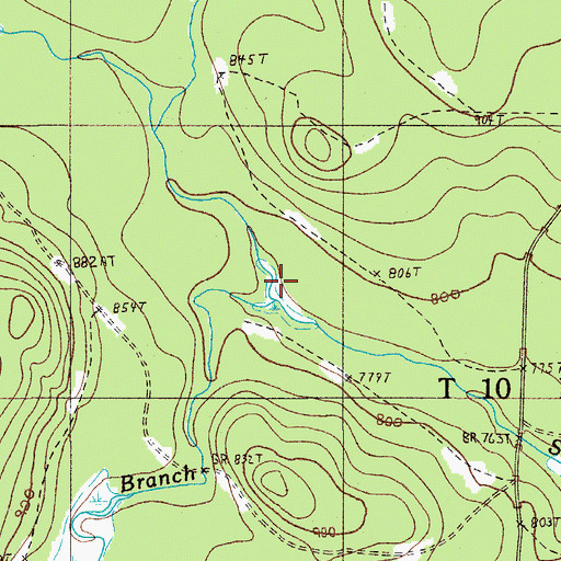 Topographic Map of Spectacle Brook, ME