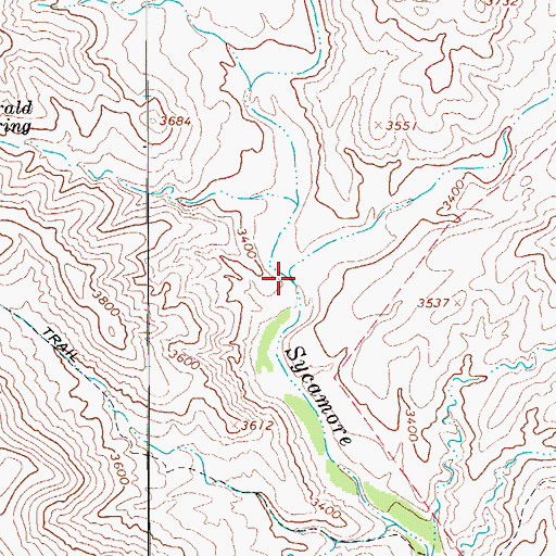 Topographic Map of Alder Creek, AZ