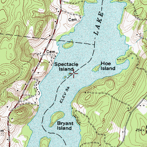 Topographic Map of Spectacle Island, ME