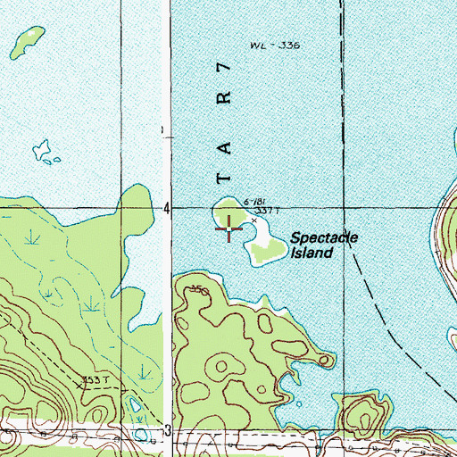 Topographic Map of Spectacle Island, ME