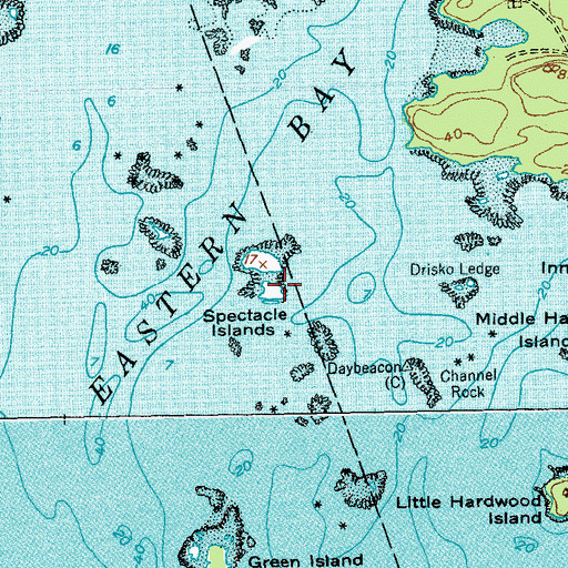 Topographic Map of Spectacle Islands, ME