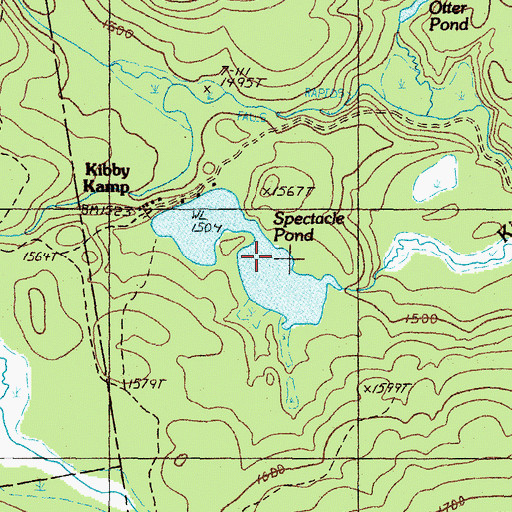 Topographic Map of Spectacle Pond, ME