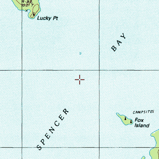 Topographic Map of Spencer Bay, ME