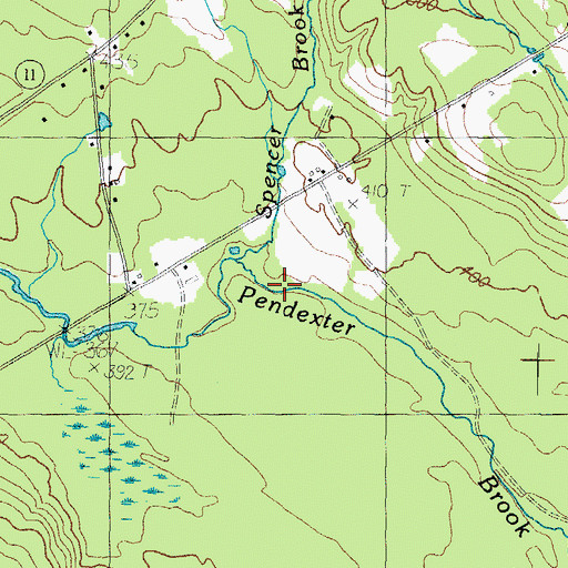 Topographic Map of Spencer Brook, ME