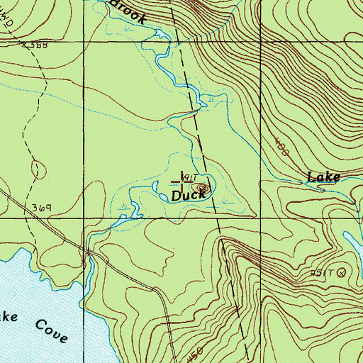 Topographic Map of Spencer Brook, ME