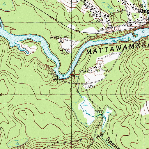 Topographic Map of Spencer Brook, ME