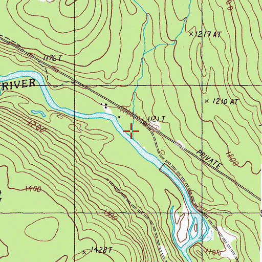 Topographic Map of Spencer Brook, ME