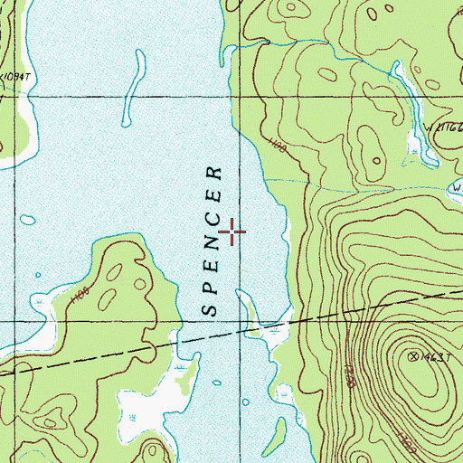 Topographic Map of Spencer Lake, ME