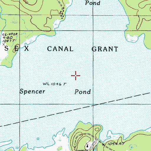 Topographic Map of Spencer Pond, ME