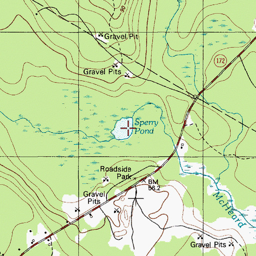 Topographic Map of Sperry Pond, ME