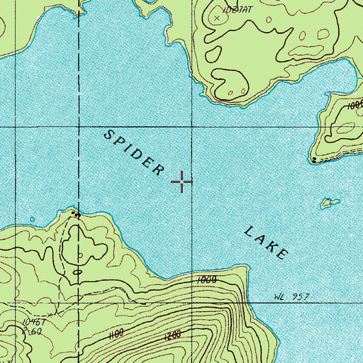 Topographic Map of Spider Lake, ME