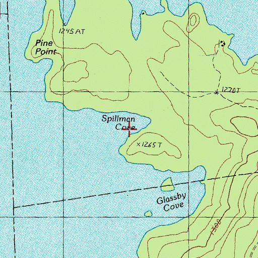 Topographic Map of Spillman Cove, ME