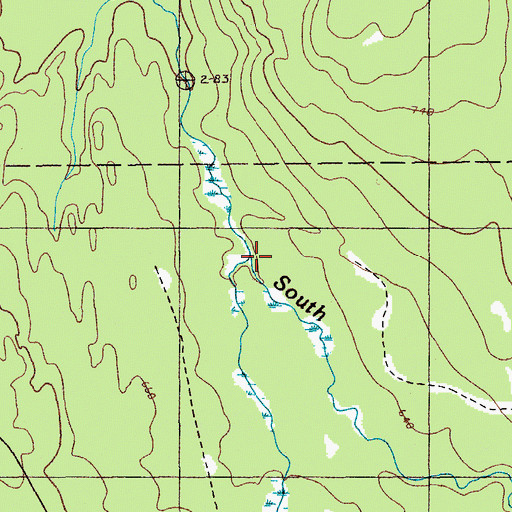 Topographic Map of Spinney Brook, ME