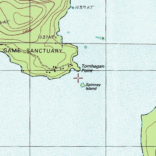 Topographic Map of Spinney Island, ME
