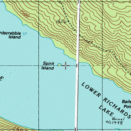 Topographic Map of Spirt Island, ME