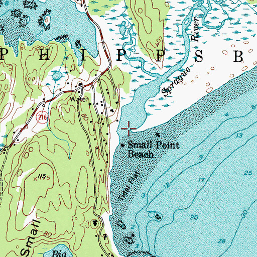 Topographic Map of Sprague River, ME