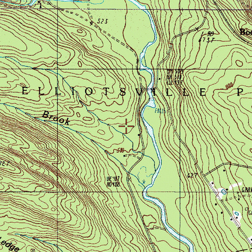 Topographic Map of Sprague School, ME