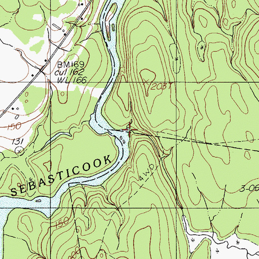 Topographic Map of Spring Brook, ME