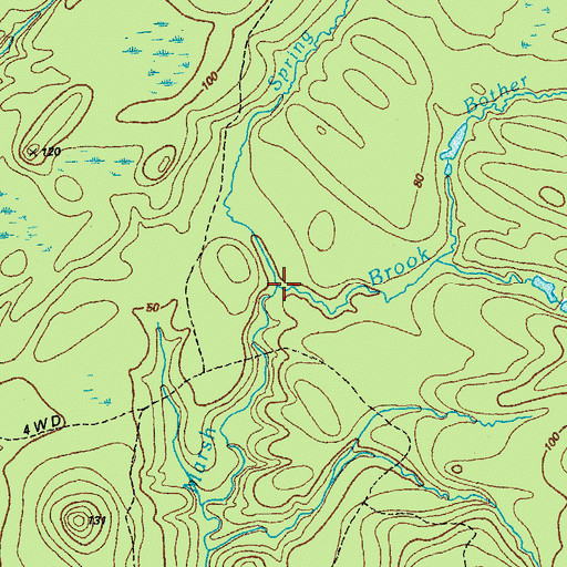 Topographic Map of Spring Brook, ME