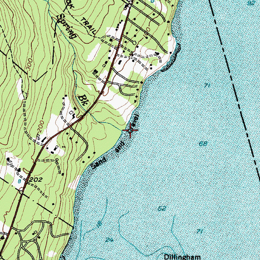 Topographic Map of Spring Brook, ME