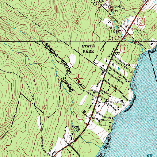 Topographic Map of Spring Brook Trail, ME