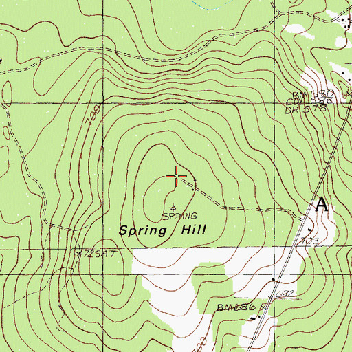 Topographic Map of Spring Hill, ME
